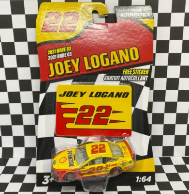 NASCAR Authentics 2021 Wave 3 Joey Logano Shell/Pennzoil Ford Mustang 1/64 Foto 1 de 4