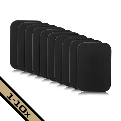 Piastrine metalliche magnetiche rettangolari per cellulari tablet custodia auto black - Immagine 1 di 4