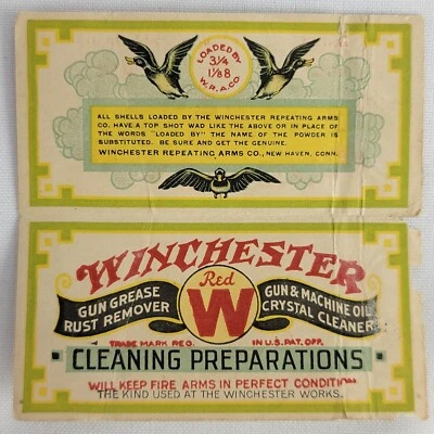 Vintage WINCHESTER Box Insert Shotgun Shells Gun Oil Grease Cleaning Preparation - Image 1 of 3
