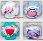 Capsules de Champagne Générique N°1106 A 1106d  série Saint Valentin 2020 