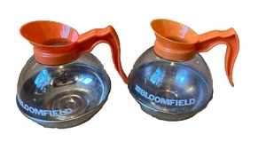 2 Bloomfield Koffee King Decaf Carafe Glass Coffee Decanter Pot Orange Stainless - Picture 1 of 10