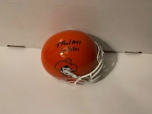 Mini casco firmado por los Oklahoma State Cowboys MALCOLM RODRÍGUEZ Detroit Lions - Imagen 1 de 1