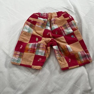 Gymboree Girls Size 6 Ice Cream Quilt Fabric Shorts Pink/Orange Adjustable Waist - Picture 1 of 17