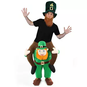 IRISH LEPRECHAUN ST PATRICK'S COSTUME PICK ME UP ADULTS FANCY DRESS NOVELTY - Picture 1 of 7