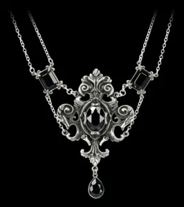 Alchemy Gothic Halskette - Queen of the Night | Schmuck Kette schwarz - Bild 1 von 3