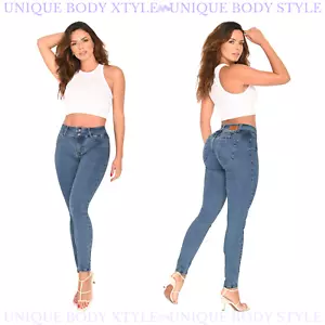DAMEN BUTT LIFTER JEANS MIT PADS JEANS COLOMBIANO REDUCTOR LOWLA 217988 - Bild 1 von 15