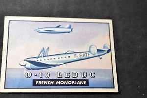 1952 TOPS WINGS AIRPLANE CARD-0-10 LEDUC #103 - Foto 1 di 4