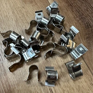 28 Pcs Round Cable Wire Clips Electric Wires Clamp USA Metal Cable Holder - Picture 1 of 5