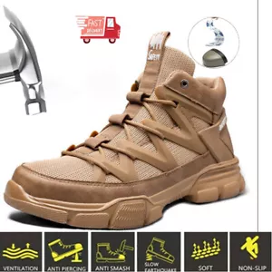 Men's Composite Toe Safety Shoes Indestructible Work Boots Wear Resistant - Picture 1 of 13