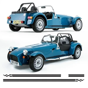 Seitenflagge Streifen Aufkleber Aufkleber exakt blasenfrei Vinyl passt für Caterham Seven - Bild 1 von 3