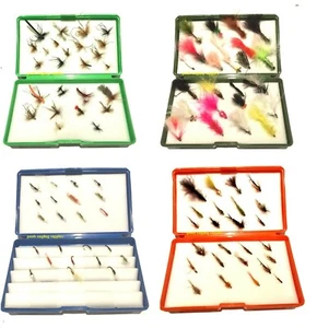 25 Fly Fishing Flies in Box Nymphs,Buzzers Lures,Dry Flies - Picture 1 of 9