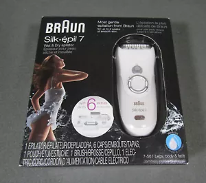 Braun Silk-Epil 7 Womens White Battery Powered Wet & Dry Epilator - Picture 1 of 7