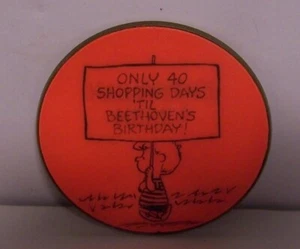 Vintage Peanuts Halloween Pin Schröder Beethovens Geburtstag Punze Snoopy - Bild 1 von 7