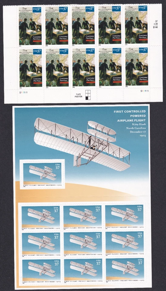 Scott #3782-3783 Plate Block of 10 & Sheet of 10 Stamps - MNH - Image 1 of 1