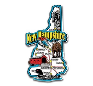 New Hampshire Jumbo State Map Fridge Magnet - Picture 1 of 1