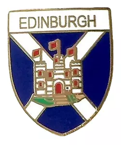 Scotland Saltire & Edinburgh Castle Gold Plated Enamel Lapel Pin Badge T922 - Picture 1 of 3