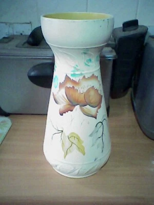 Ellgreave 'Rustic' Pattern Vase, 28cm hand painted - Image 1 of 4