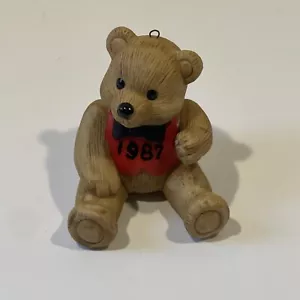 Vintage 1987 American Greetings AGC Ceramic Bear Ornament - Picture 1 of 4
