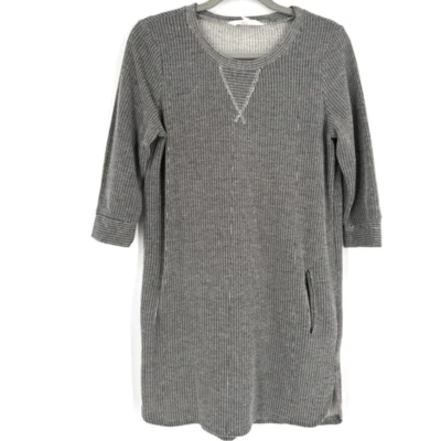 Jack BB Dakota Ribbed Knit Sweater Dress 3/4 Sleeve Small Sweatshirt Lagenlook - Image 1 of 4