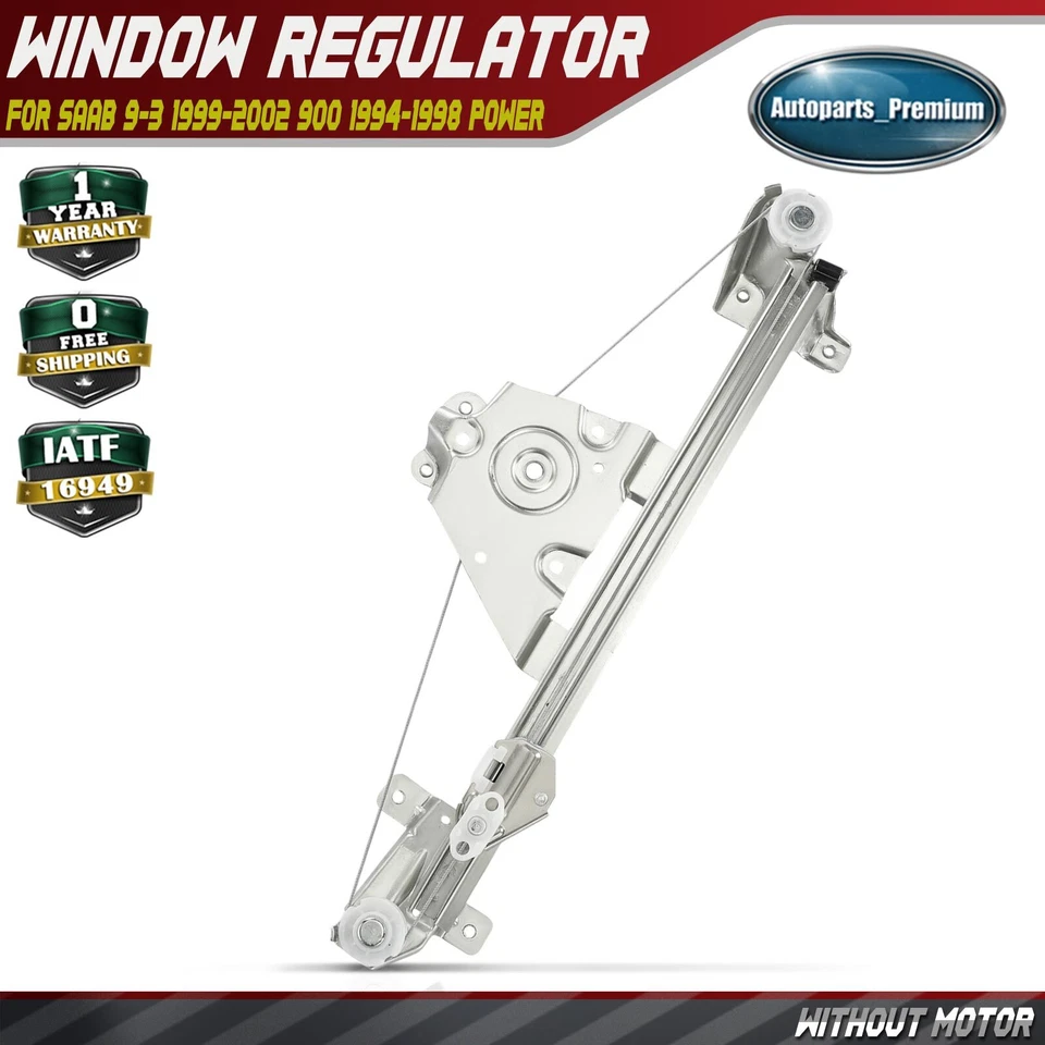 Rear Passenger Side Window Regulator for Saab 9-3 1999-2002 900 1994-1998 Power - Image 1 of 4