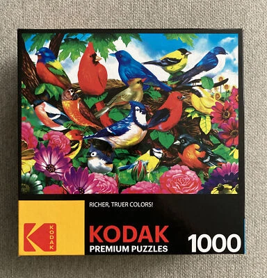 Kodak Premium головоломки птицы Робин синий Джей воробей сад розы цветы лобзик - Изображение 1 из 3