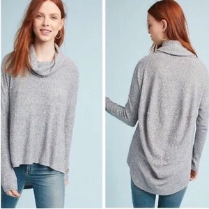 Anthropologie Saturday Sunday High Low Cowl Neck Drop Shoulder Top Sz Med/Lrg - Picture 1 of 9