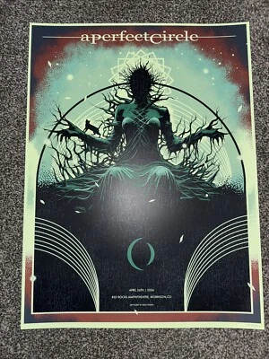 A Perfect Circle Poster 4/26 2024 Red Rocks Amphitheatre Dido Peshev Night 2 SE - Image 1 of 4