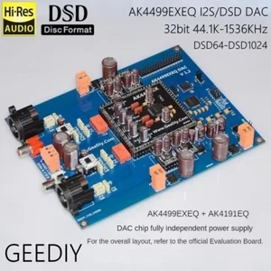 AK4499EXEQ+AK4191EQ Decoder Audio DAC Uscita RCA I2S/DSD 32bit 1536KHZ DSD1024 - Foto 1 di 6