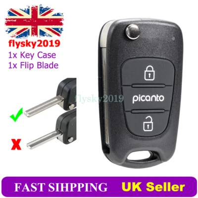 3 Button For Kia Picanto 2010 2011 2012 2013 2014 2015 2016 2017 Key Fob Case
