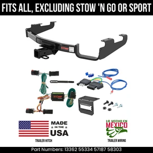 For 96-00 Grand Caravan Trailer Hitch w/ 5Pin Wiring Exc Stow 'n Go & Sport Curt - Picture 1 of 4
