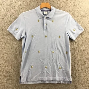 Brooks Brother Performance Slim Fit Polo Shirt Mens L Blue Cotton Short Sleeve - Picture 1 of 17