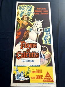 FLAME OF CALCUTTA original poster STONE LITHO ARTWORK - Picture 1 of 1