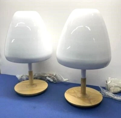 Lot Of 2 White Modern Alma Table Lamp The Aspen - Image 1 of 4