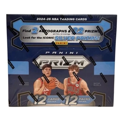 2024 25 Panini Prizm Basketball HOBBY BOX Factory Sealed 12 Packs 2 AUTO