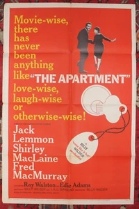 Apartment Original One Sheet Movie Poster Jack Lemmon Shirley Maclaine 1960 - Picture 1 of 13