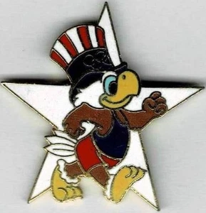 1984 Los Angeles Sam Stars Olympic Race Walking Mascot Sports Pin - Picture 1 of 1