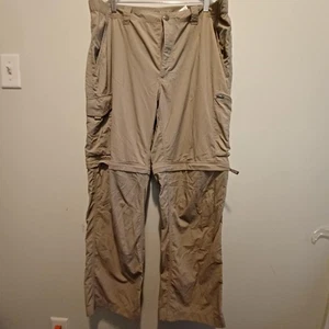 Pantalones Convertibles Columbia Para Hombres 40x30 Marrón Omni Tono Nylon Ligeros Senderismo - Imagen 1 de 8