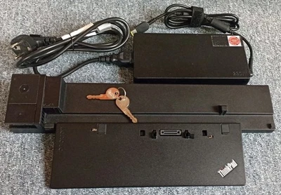 Lenovo ThinkPad Workstation Dock 40A5 + Netzteil 230W + 2 Schlüssel P50 51 70 71 - Bild 1 von 4