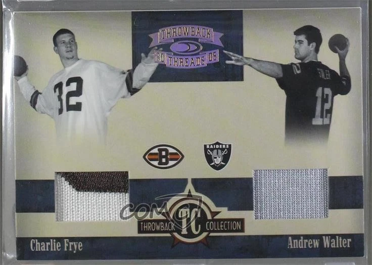 2005 Donruss Throwback Threads Material Prime /25 Charlie Frye #TC-2 Rookie RC - Image 1 of 2