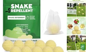 Snake Repellent for Yard Powerful Pet Safe 10 Pack Snake Away Repellent for - Picture 1 of 7