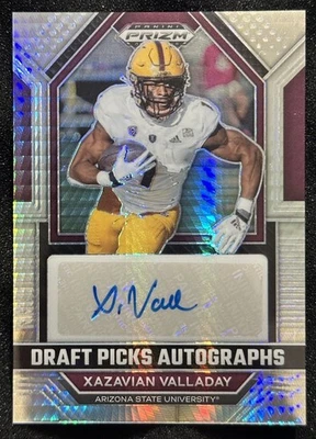 2023 Prizm Draft Picks XAZAVIAN VALLADAY Rookie RC Autograph Auto  - Image 1 of 2