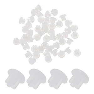 50pcs 3.5mm Headphone Jack Port Plugs Covers Caps Silicone Anti Dust Clear - Photo 1 sur 7