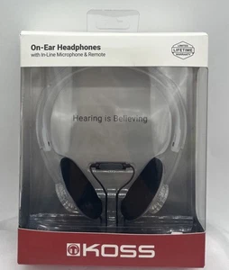 Koss KPH30icl - Headphones Wired | On-Ear | Microphone - Clear -Brand New Sealed - Picture 1 of 12