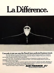 AIR FRANCE CONCORDE—NEW YORK TO PARIS AT MACH 2—VINTAGE 1980 MAGAZINE PRINT AD - Picture 1 of 1