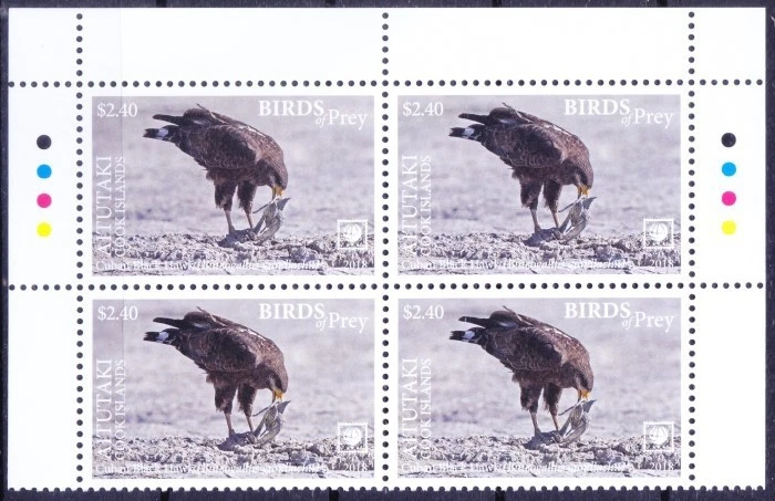 Aitutaki 2018 MNH TL Blk, ke-uban Black Hawk, Birds of prey, Raptors, Falcons - Image 1 of 1