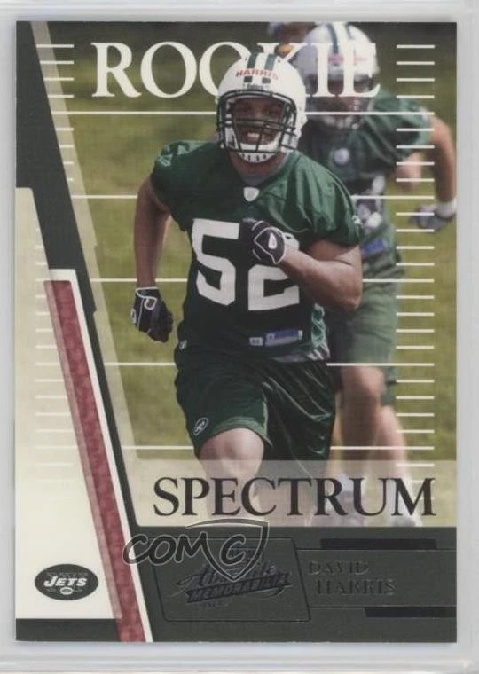 2007 Playoff Absolute Memorabilia Spectrum Black /100 David Harris Rookie RC - Image 1 of 2