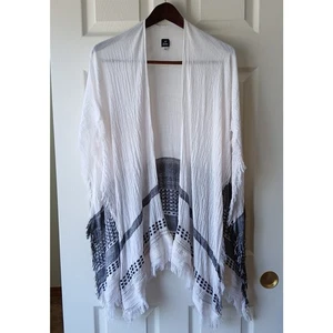 Echo Lightweight Gauze Caftan Shawl OSFA rayon cotton woven poncho scarf wrap - Picture 1 of 12