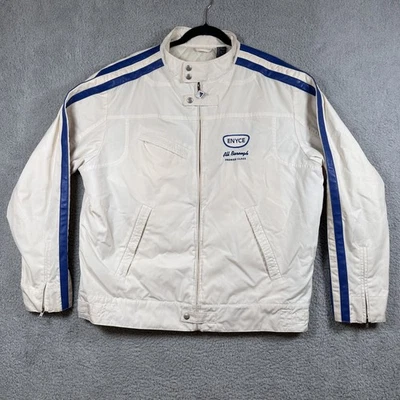 Chaqueta Enyce Para Hombre XL Blanca Azul All Borough 750 Sport Premier Class Streetwear Foto 1 de 4