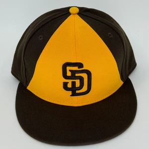 San Diego Padres New Era 7 5/8 Fitted Hat Cap Throwback TBTC 59Fifty On Field - Bild 1 von 2