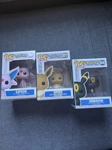 Lot Of 3 Funko Pops Eevee, Umbreon, Espeon - Picture 1 of 5
